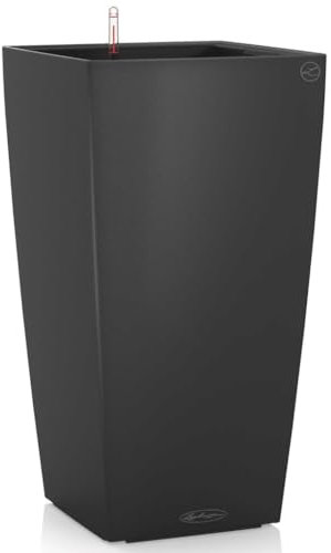 LECHUZA Jardinière Cubico Color 40 Ardoise Pot de Plante Décor Maison Jardin