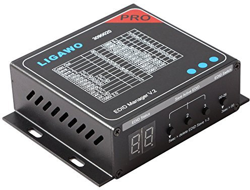 Ligawo 3090020 HDMI EDID Manager V2 | Audio / Video EDID Voreinstellungen bis 4Kx2K / 7.1 Mehrkanal | 3x EDID Save Optionen