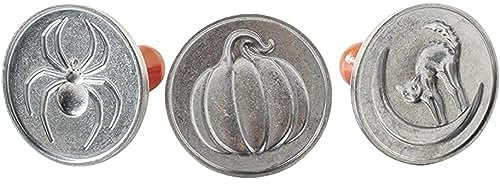 Nordic Ware 1260 Gruselige gegossene Keksstempel, 7,6 cm, rund, silberfarben