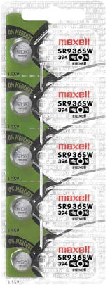 Maxell Batteria per orologio SR936SW 394, 5 batterie