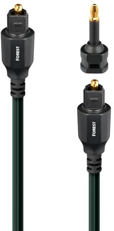 AudioQuest 8m Forest Optical Toslink Fiber-Optic Cable + Mini-Adaptor