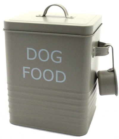 Vintage Retro Style Matt Enamel DOG FOOD Tin ~ The Trendy Tin Collection