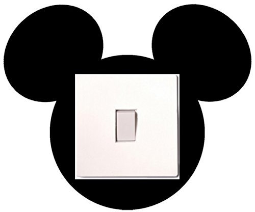 Lichtschalter-Aufkleber Mickey Maus, für Kinder-/Schlafzimmer, selbstklebendes Vinyl