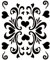 Eulenspiegel 109373 - Facepainting Schablone, Retro Herzen, Vorlage Gesichtstattoo, geeignet für Profi-Aqua Schminke, Liquid-Make-up, Glitter Tattoos, Painted Tattoo-Farben