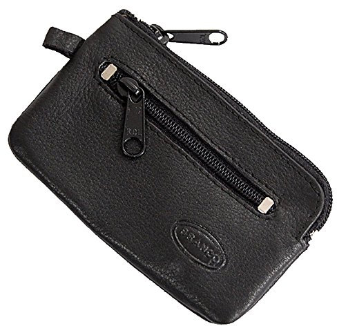 GoBago Branco kleine Schlüsseltasche Leder Schlüsseletui Schlüsselmappe Schlüssel Etui (Schwarz)