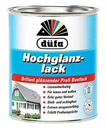Düfa Hochglanzlack Brillant Gläzender Profi Buntlack 0,375 ml, Farbe (RAL):RAL 7035 Lichtgrau