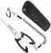 J&D Fishing Pliers Multi-Functional Lightweight Stainless Steel Hook Remover Tool with Safety Coiled Lanyard