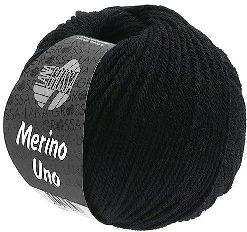 LANA GROSSA Merino Uno | Klassische Merinowolle mit Superwash-Ausrüstung | Handstrickgarn aus 100% Schurwolle (Merino) | 50g Wolle zum Stricken & Häkeln | 125m Garn FB13
