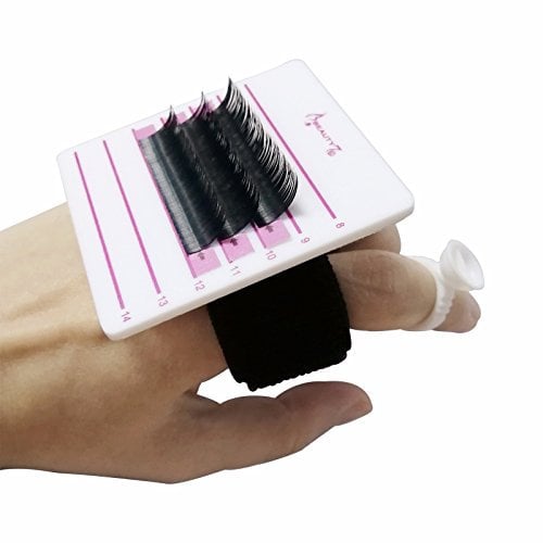 Eyelash Adhesive Glue Ring False Individual Lashes Plate Holder with Hand Belt Straps Eyelash Extensions Accessories