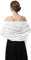 Chiffon-Schals, Schals für Braut, Hochzeit, Party, Abendkleid und besondere Anlässe, elfenbeinfarben, Länge (79) * Breite (19)