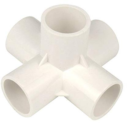 Gardeningwill 10 raccordi a 5 vie in PVC da 32 mm, resistenti per serre e mobili