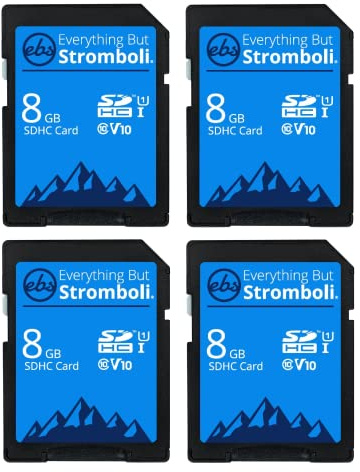 Everything But Stromboli Confezione da 4 schede SD da 8 GB per fotocamera Browning Trail Dark Ops, Recon Force, Defender, Spec Ops, Patriot, Strike Force Game Cam SDHC