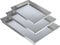 NOBILE LOVELYCARE X 3 teglia alluminio rettangolare per pizze rustici e dolci tris Teglie da forno banda lattata color argento