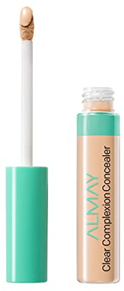 Almay Clear Complexion Acne & Blemish Spot Treatment Concealer Makeup with Salicylic Acid- Lightweight, Full Coverage, Hypoallergenic, Fragrance-Free, for Sensitive Skin, 100 Light, 0.3 fl oz.