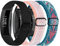 3er-Pack elastische Nylon-Armbänder kompatibel mit Fitbit Inspire 2/Inspire HR/Inspire/Ace 2, weiche, verstellbare Solo-Loop-Ersatzbänder für Fitbit Inspire Fitness-Tracker