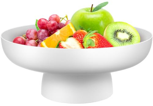 BESTonZON 2 Stück Obstschale mit Fuß Obstschale mit Fuß Süßigkeiten Serviertablett Obstkorbhalter aus Kunststoff Obstkorb