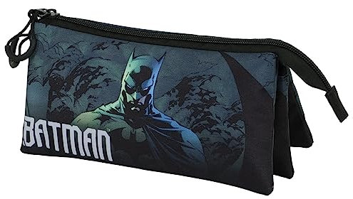 DC Comics Batman Arkham-Portatodo Triple FAN 2.0, Verde, 23 x 11 cm