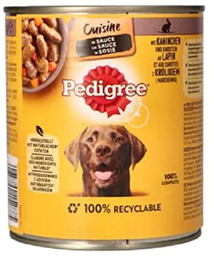 Pedigree Cuisine Hundenassfutter Kaninchen & Karotte, 800 g Dose