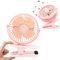 SA Products Clip On Fan, Desk Fan, Stroller Fan 3 Speeds | Desk Fan USB, Small Fan, Portable Fan with 360° Rotation Cooling fan | 3000 mAh Battery Fan Pram Fan Clip On | USB Fan Baby Fan for Pram Pink