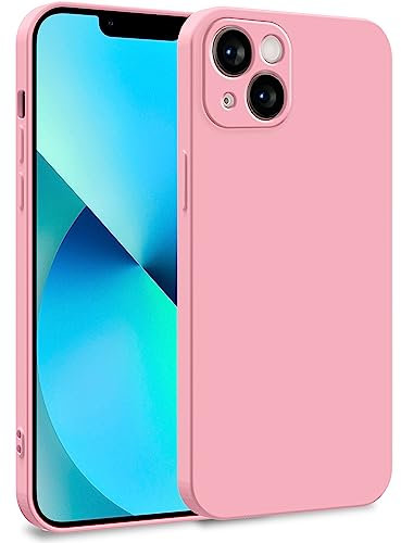 MyGadget Hülle kompatibel mit iPhone 13 - Zweilagige Handyhülle mit Kameraschutz - Cover mit Innenfutter & Silikon außen - Rosa