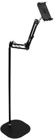 QWORK® Tablet Floor Stand, 360° Rotating, Suitable for 4-11 inch mobile phones and tablets, Stable Base