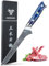 SANMUZUO Coltello filetto 18 cm, Professionale Coltello da Disossare Giapponese Acciaio Damasco Coltello da Cucina Impugnatura Resina - Xuan Series(Blu Zaffiro)