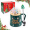ACTOYS Tazas de Navidad Taza, Taza Navideña, Taza de Navidad, Taza de Café, Christmas Taza, Taza de Café Navideña con Cuchara Navideña, El Mejor Regalo Navideño para Padres y Amigos