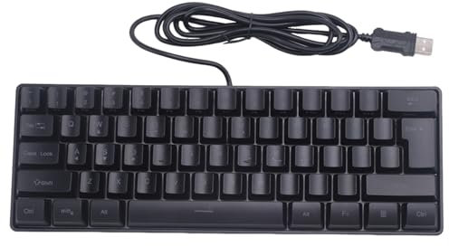 Wresetly Tastiera da gioco, 61 , tastiera da gioco cablata retrattile a LED RGB Multicolore, mini tastiera a scomparsa
