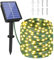 Ollny Solar Lichterkette aussen, 20M 200 LED lichterkette außen solar, 8 Modi IP67 wasserdicht Lichterkette outdoor für Garten Balkon Terrasse Baum Hof Party (Warmweiß)