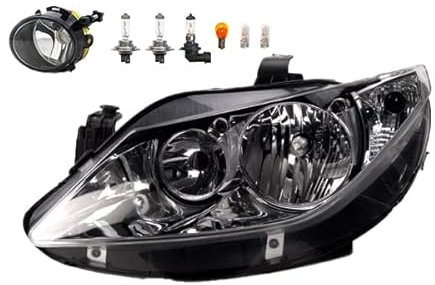 Johns, Scheinwerfer Halogen Front passend für Seat Ibiza 6J 03/2008-02/2012 H7 H7 Links + Nebelscheinwerfer + Leuchtmittel