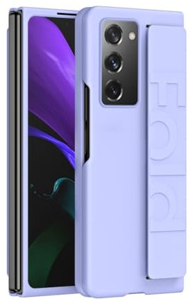 Custodia protettiva in silicone per Samsung Galaxy Z Fold 2 con cavalletto, custodia protettiva integrale con cinturino per le dita, custodia in policarbonato antiurto per Samsung Galaxy Z Fold 2