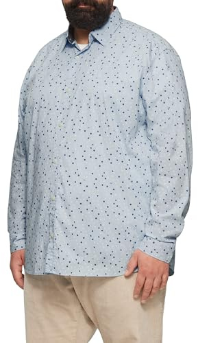 s.Oliver Slim Fit: Gemustertes Popeline-Hemd mit Kentkragen