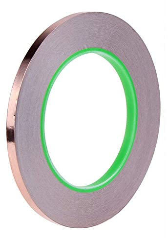 ZoRHac Nastro biadesivo conduttivo in lamina di rame Nastro adesivo conduttivo Nastro schermante Nastro adesivo monoadesivo 20M, resistente al calore, riparazioni elettriche(60mmx20m)