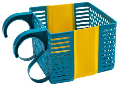 Poolside Storage Basket | Above Ground Pool Shelf Storage Basket | Above Ground Swimming Pool Accessories | Accessories for Above Pools | Swimming Poolside Storage to Organize Cup Towel Beverage