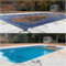 AVLLSO Bâche de Piscine Couverture de sécurité pour piscine rectangulaire pour les piscines creusées, Maille PP haute résistance, Couverture de piscine de feuille d'hiver de rectangle(Blue,2m x 4m/6ft