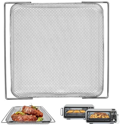 GWBSXM Air Fryer Basket for Ninja Foodi 13 in 1 SP351 SP301 SP201 Air Fry Countertop Toaster Oven, 13.5''×12.3'' Air Fryer Accessories Replacement Parts Wire Rack Grill Racks Tray