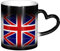 ZXERTG Tasse sensible à la chaleur, motif drapeau anglais, tasse à café créative, tasse à café créative, tasse à changement de couleur ciel étoilé