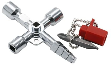 KSeSii Universal Kreuz Vierkant Dreieck Schaltschrank Aufzug Aufzug Schlüssel Schraubenschlüssel Bohren Handwerkzeug DIY Elektrowerkzeug Kits
