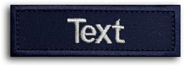 ZEROMEK Namensschild bestickt mit Klett – Klett Patch personalisiert mit Wunschtext – Stickschild in diversen Größen & Farben (Marineblau, 12x2,5cm)