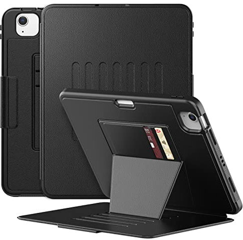 SEYMAC Funda para iPad Pro 11 Pulgadas 2022/2021/2020/2018(4.ª/3.ª/2.ª/1.ª Generación), Funda Protectora Completa con Auto Sueño/Despertar, con 7 ángulos de Soporte, Soporte para Lápiz, Negro