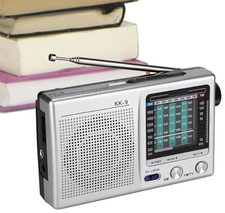 Radio AM FM - Radio sur Piles Portable AM/FM,Appareil Électronique Résistant pour Voyage Camping Voiture Chambre Extérieur Maison