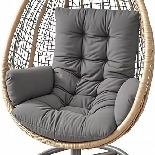 Generisch Hängesessel Kissen, Garten Polster, Auflage für Hängeschaukel, Hängekorb Sitzkissen, Waschbar Schaukelstuhl Sitzkissen Hängestuhl Sitzauflage(Dunkelgrau)