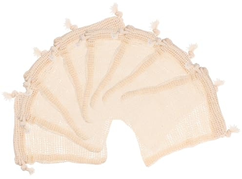 Homoyoyo 8 Pièces Pochettes en Coton et Lin pour Savonnette Solide, Légères et Drainantes, pour Voyage et Organisation de Toilette Couleur Aléatoire