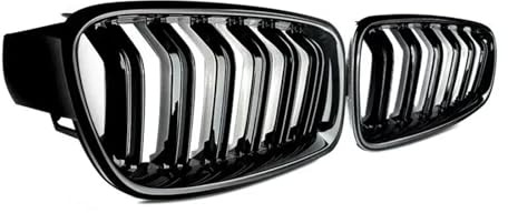 Nieren Schwarz Kühlergrill Streifen Für F35 2012-2019 Dual Lamellen Matte Niere Stoßstange(Glossy Black)