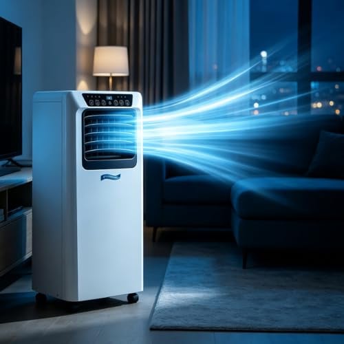 GerCxxly Aire Acondicionado portátil,silencioso e Inteligente,para dormitorios 9000BTU