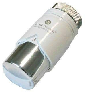 Schlösser Thermostatkopf Diamant Plus M30 x 1,5 Heimeier weiß/chrom 6001 00011