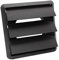 Kair Black Gravity Grille 155mm External Dimension with 100mm - 4 inch Round Rear Spigot and Not-Return Shutters Ducting Air Vent