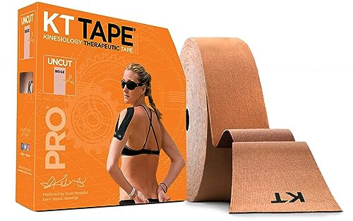 KT PRO Jumbo Unbeschnitten Synthetisches Kinesiologisches Klebeband 38 Meter (Beige)