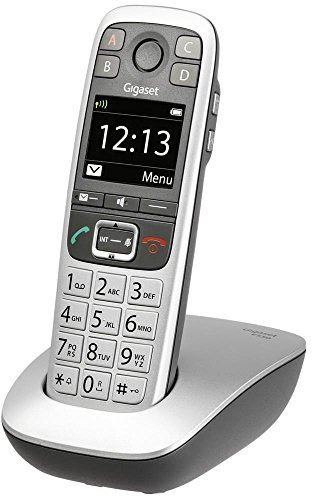 Gigaset E550 Dect-Großtasten-Schnurlostelefon, schwarz/platin