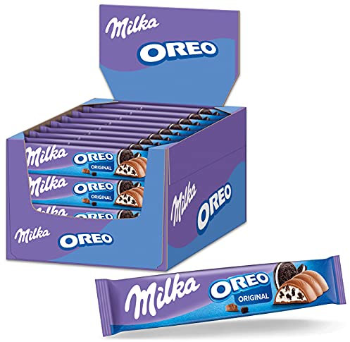 Milka Schokoriegel Milka & OREO 36 x 37g, Riegel mit Oreo Keksstückchen in Milchcrème